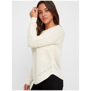 Vero Moda Off White Long Sleeve Sweater Large